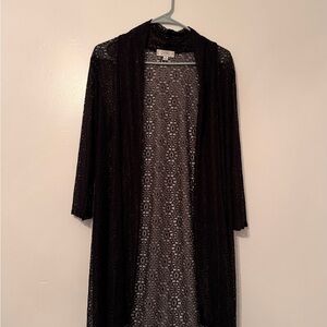 Black Lace Open Cardigan